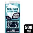 Original Source Sea Salt & Cool Mint 3 in 1 Hair Face and Body Wash for Men 500ml