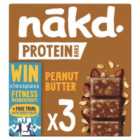 Nakd Protein Bars Peanut Butter 3 x 45g