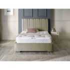 DS Living Lilly Luxury Velvet Upholstered Bed Frame Super King 6ft Soft Grey