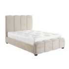DS Living Chloe Panel Luxury Crushed Velvet Upholstered Bed Frame Super King 6ft Kensington Silver