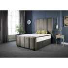 DS Living Milly Panel Luxury Velvet Upholstered Bed Frame Double 4ft6 Charcoal Grey