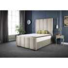 DS Living Milly Panel Luxury Velvet Upholstered Bed Frame Super King 6ft Soft Grey