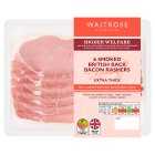 Waitrose Dry Cured Extra Thick Cut Smoked Back Bacon, 300g