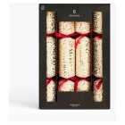 Royal Fairytale Merry Christmas Print Gold Christmas Crackers, Pack of 8, each