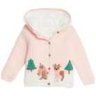 M&S Christmas Winter Theme Pink Cardigan, 0-24 Months, Pink Mix