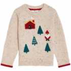 M&S Festive Knitted Jumper, 2-7 Years