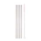 Nutmeg Home 4pk Ss Straws With Cleaning Brush