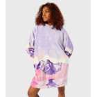 Skinnydip Lilac Landscape Print Fleece Blanket Hoodie