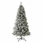 7ft Neo Flocked Snow Scandinavian Tips Spruce Fir Artificial Christmas Tree