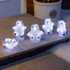 Penguin Light LED Christmas Decorations Indoor Outdoor Battery Operated Set of 5