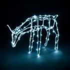 Light Up Reindeer Outdoor Christmas Decoration White Wire LED Grazing