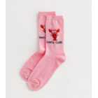 Pink Christmas Santa Claws Socks