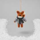 Morrisons Felted Fox Christmas Decoration
