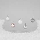 Morrisons Silver And White Mix Shatterproof Christmas Baubles 30 per pack