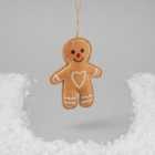 Morrisons Hanging Felt Gingerbread Christmas Decoration