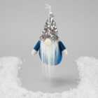 Morrisons Hanging Blue And Silver Gonk Christmas Decoration