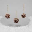Morrisons Pinecone Hanging Christmas Decorations 6 per pack