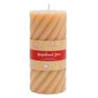 Nutmeg Home Unscented Twisted Pillar Candle
