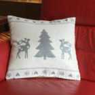 Tree & Deer 18" Christmas Cushion