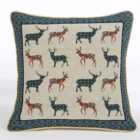 Stags 18" Tapestry Christmas Cushion