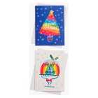 16 Rainbow Christmas Cards, each