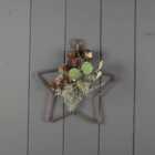 Wire Star Christmas Wreath with Foliage