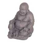 Solstice Sculptures BUDDHIST MONK Sitting 43cm Grey Shimmer