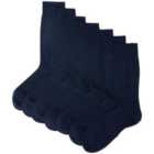 M&S Mens Cool & Fresh Cotton Rich Socks, 7 Pack, 6-8, Navy 7 per pack