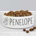  Personalised Scribble Cat Medium Ceramic Pet Bowl 