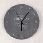 Personalised Family Slate Wall Clock