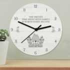 Personalised Home Shabby Chic Wooden Wall Clock