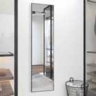 Living and Home Modern Full Length Mirror - Black 37x147cm
