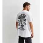 White Cotton Sarnie Front and Back Logo Oversized T-Shirt