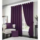 Adiso Eyelet Ring Top Curtains 168cm x 229cm Purple