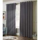 Essential Eyelet Ring Top Curtains Silver 228cm x 183cm