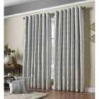 Flections Eyelet Ring Top Curtains Silver 229cm x 229cm