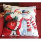 Santa & Snowman 18" Christmas Cushion