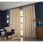 Ome Eyelet Ring Top Curtains Ochre 228cm x 183cm
