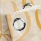 Ome Eyelet Ring Top Curtains Ochre 117cm x 183cm