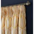 Ome Pencil Pleat Taped Top Curtains Ochre 167cm x 137cm