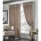 Palace Eyelet Ring Top Curtains Beige 117cm x 137cm