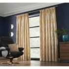 Ome Pencil Pleat Taped Top Curtains Ochre 228cm x 274cm
