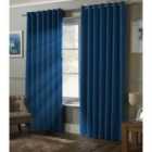 Essential Eyelet Ring Top Curtains Blue 228cm x 183cm
