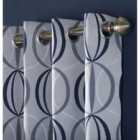 Ome Eyelet Ring Top Curtains Navy 167cm x 137cm