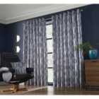 Ome Eyelet Ring Top Curtains Navy 228cm x 183cm
