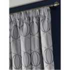 Ome Pencil Pleat Taped Top Curtains Silver 228cm x 183cm