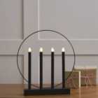 Warm white LED Black Candle Arch Single Christmas light (H) 350mm