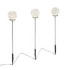 Clear LED Globes Stake light, Set of 3