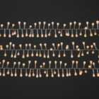 240 Warm white Berry LED Cluster string light with 6m Clear cable