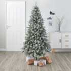 6ft Snowy Green & white Full Artificial Christmas tree